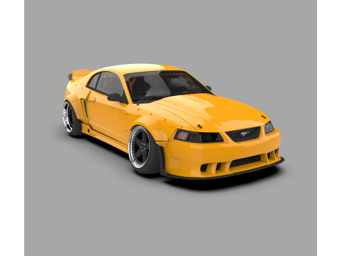 Mustang SVT Cobra High Performance Muscle Car 3D Model