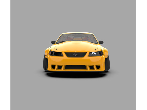 Mustang SVT Cobra High Performance Muscle Car 3D मॉडल