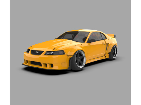 Mustang SVT Cobra High Performance Muscle Car 3D मॉडल
