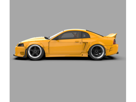 Mustang SVT Cobra High Performance Muscle Car 3D मॉडल