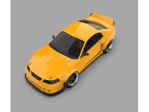 Mustang SVT Cobra High Performance Muscle Car 3D मॉडल