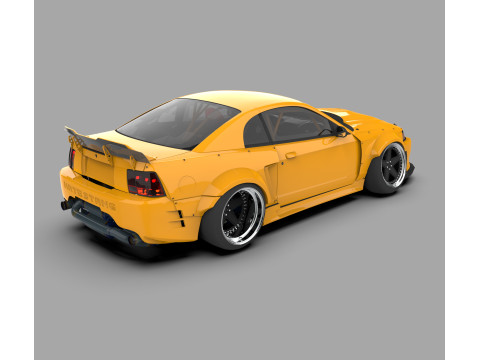 Mustang SVT Cobra High Performance Muscle Car 3D मॉडल
