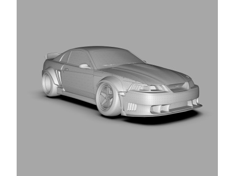 Mustang SVT Cobra High Performance Muscle Car 3D मॉडल
