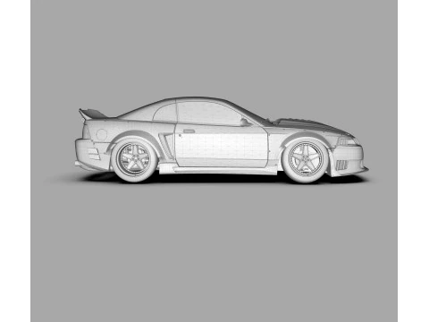Mustang SVT Cobra Muscle Car ad alte prestazioni Modello 3D