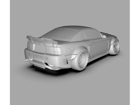 Mustang SVT Cobra High Performance Muscle Car 3D मॉडल
