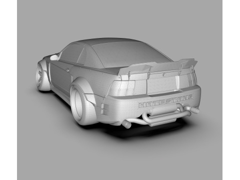 Mustang SVT Cobra High Performance Muscle Car 3D मॉडल