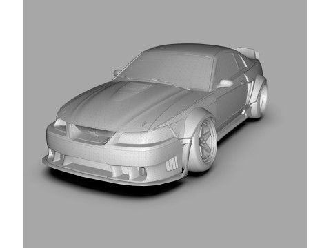 Mustang SVT Cobra High Performance Muscle Car 3D मॉडल
