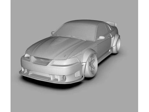 Mustang SVT Cobra Muscle Car ad alte prestazioni Modello 3D