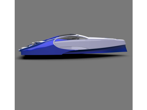Bugatti Niniette 66 Luxury Yacht by Bugatti 3D Model