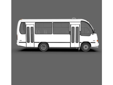 Isuzu NPR Bus Mid-Size Passenger Bus 3D Model