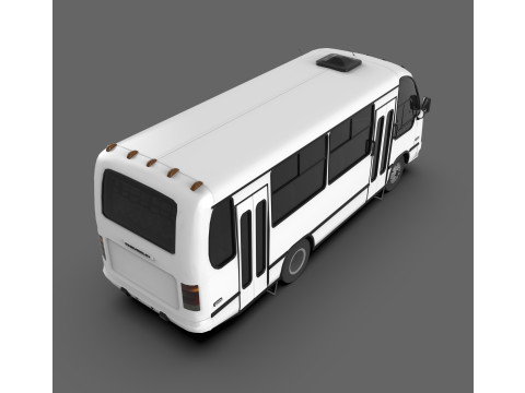 Isuzu NPR Bus Mid-Size Passenger Bus 3D Model