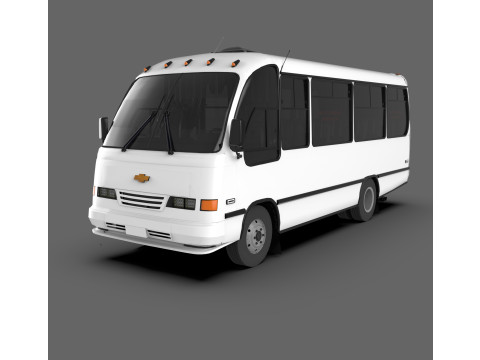 Isuzu NPR Bus Mid-Size Passenger Bus 3D Model