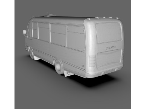 Isuzu NPR Bus Mid-Size Passenger Bus 3D Model