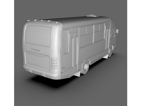 Isuzu NPR Bus Mid-Size Passenger Bus 3D Model