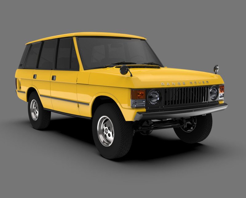 Land Rover Range Rover Classic 1986 Vintage Off-Road SUV Modello 3D .c4d .max .obj .3ds .fbx .stl .blend