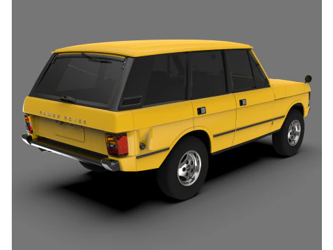 Land Rover Range Rover Classic 1986 Винтажный внедорожник 3D Модель