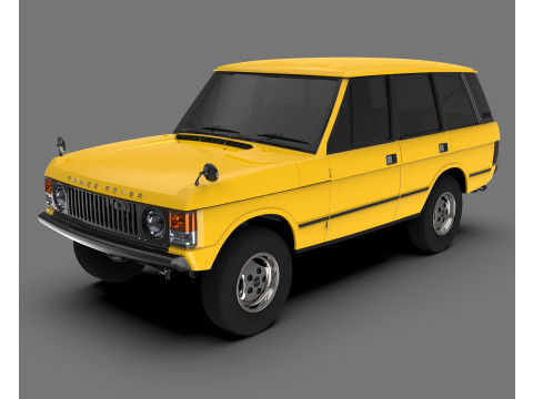 Land Rover Range Rover Classic 1986 Vintage Off-Road SUV Modello 3D