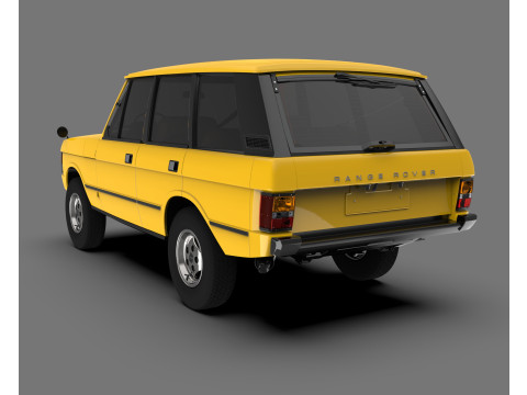 Land Rover Range Rover Classic 1986 Vintage Off-Road SUV Modello 3D