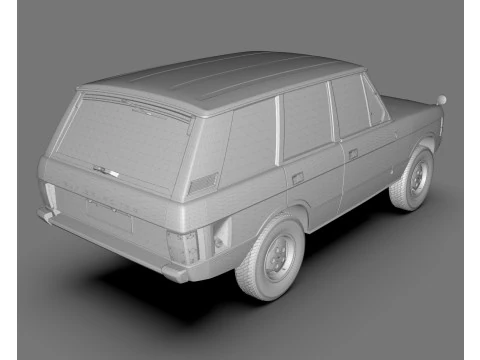 Land Rover Range Rover Classic 1986 Винтажный внедорожник 3D Модель