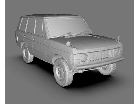 Land Rover Range Rover Classic 1986 Винтажный внедорожник 3D Модель