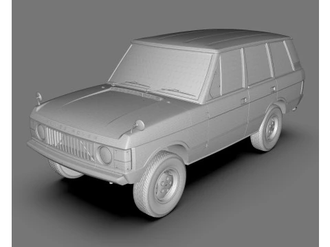Land Rover Range Rover Classic 1986 Винтажный внедорожник 3D Модель