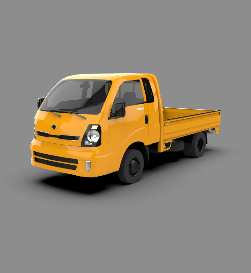 Kia Bongo III Light Commercial Truck Modello 3D .c4d .max .obj .3ds .fbx .stl .blend