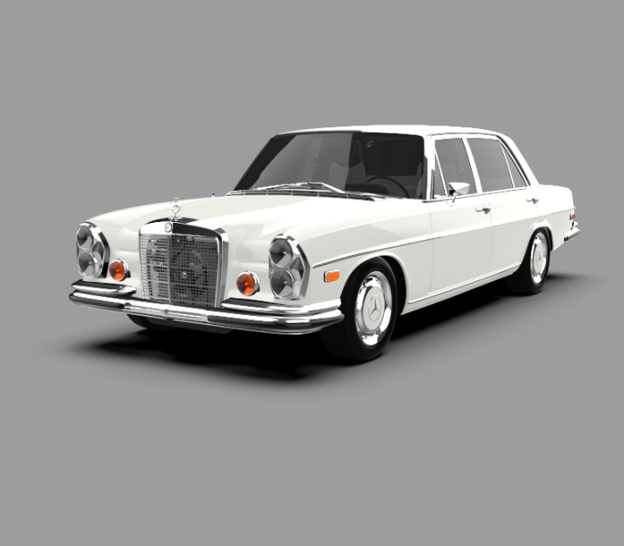 1973 Mercedes-Benz 300SEL Classic Luxury Sedan Modelo 3D .c4d .max .obj .3ds .fbx .stl .blend