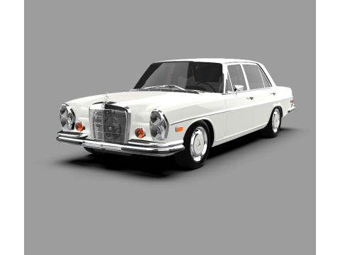 1973 Mercedes-Benz 300SEL Classic Luxury Sedan 3D 模型