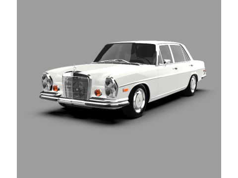 Sedan Mewah Klasik Mercedes-Benz 300SEL 1973 Model 3D