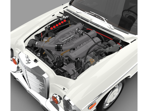 1973 Mercedes-Benz 300SEL Classic Luxury Sedan Modelo 3D