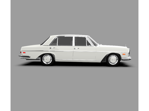 1973 Mercedes-Benz 300SEL Classic Luxury Sedan Modelo 3D
