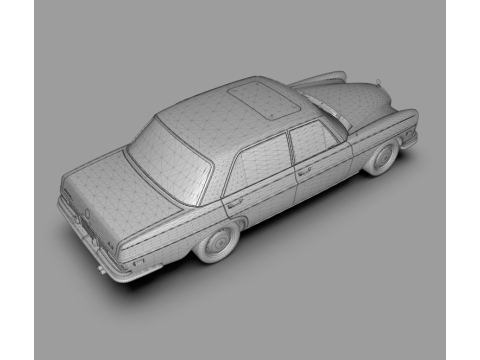1973 Mercedes-Benz 300SEL Classic Luxury Sedan Modelo 3D