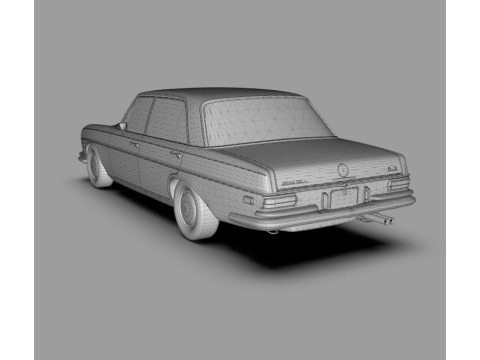 1973 Mercedes-Benz 300SEL Classic Luxury Sedan Modelo 3D