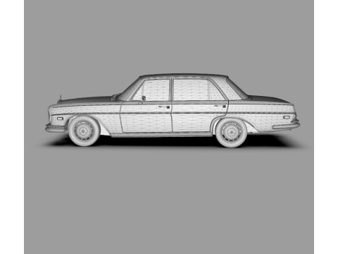 1973 Mercedes-Benz 300SEL Classic Luxury Sedan Modelo 3D