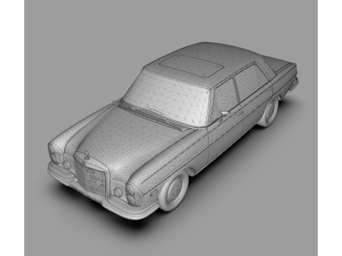 1973 Mercedes-Benz 300SEL Classic Luxury Sedan Modelo 3D