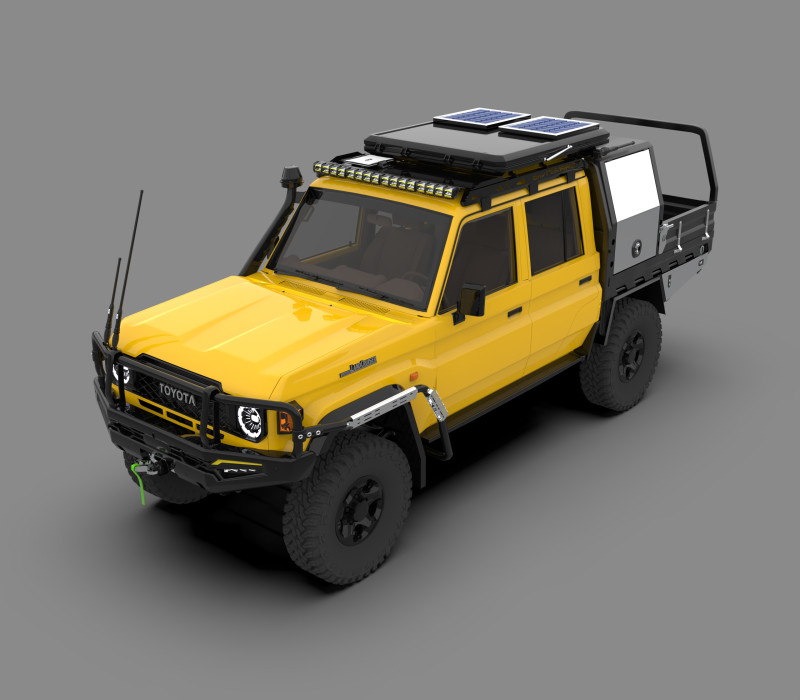 Toyota Land Cruiser J79 Double Cab CAMPER EDITION Model 3D .c4d .max .obj .3ds .fbx .stl .blend