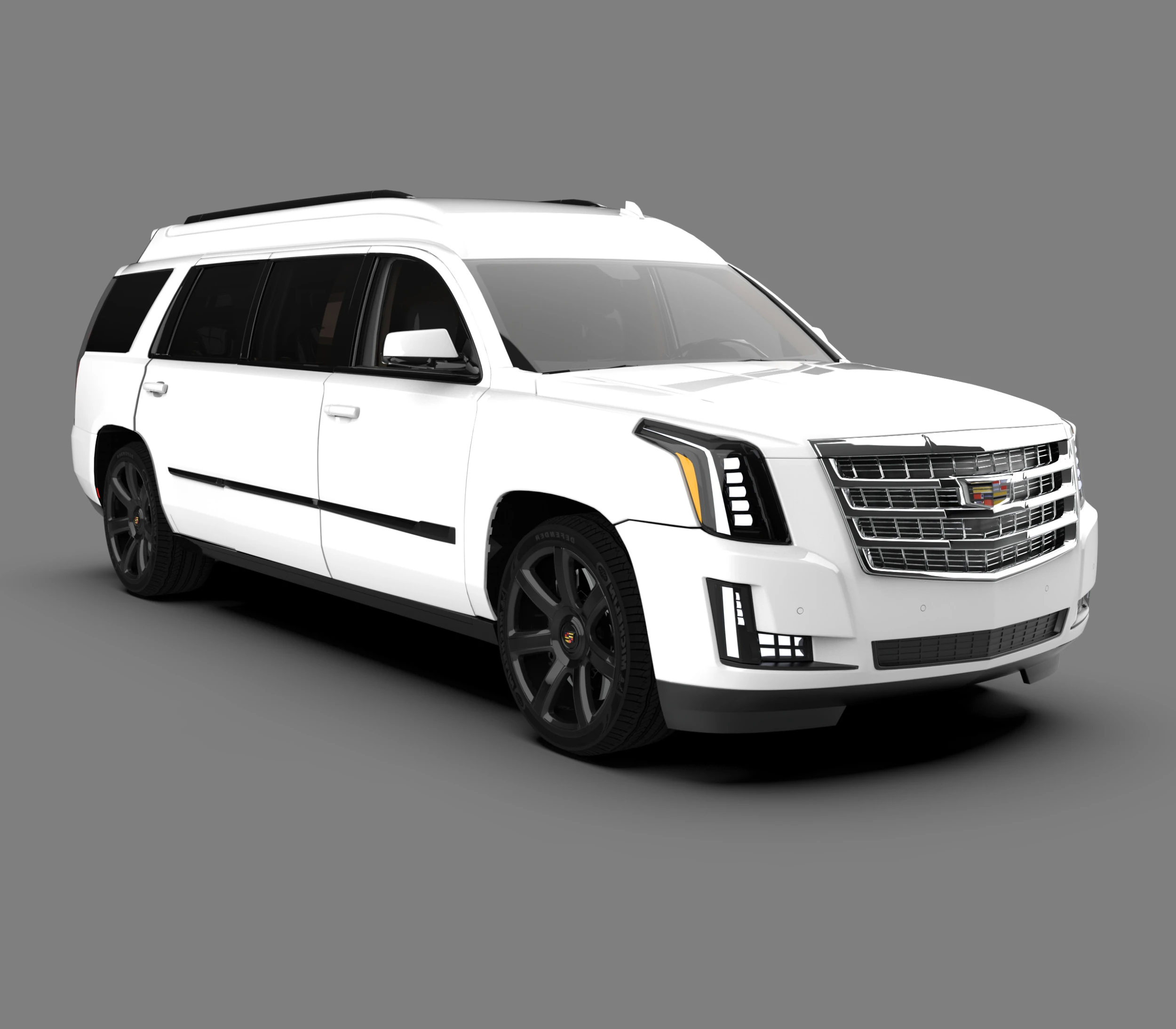 Cadillac Escalade Limousine Luxury Stretch SUV 3D Model .c4d .max .obj .3ds .fbx .stl .blend 