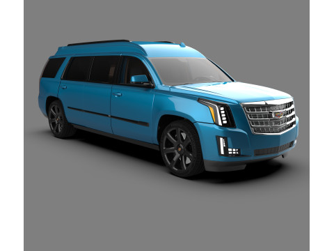 SUV allungato di lusso Cadillac Escalade Limousine Modello 3D