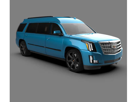 Cadillac Escalade Limousine Luxury Stretch SUV 3D Model