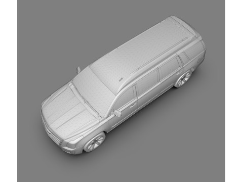 SUV allungato di lusso Cadillac Escalade Limousine Modello 3D