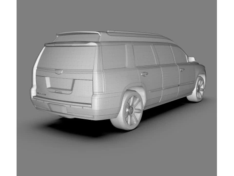 Cadillac Escalade Limousine Luxury Stretch SUV 3D Model