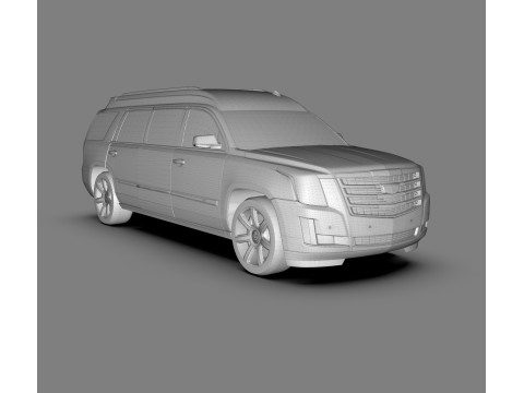 SUV allungato di lusso Cadillac Escalade Limousine Modello 3D