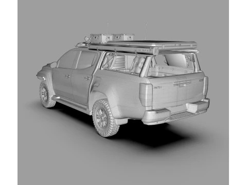 Camionete Mitsubishi L200 todo-o-terreno 4x4 Modelo 3D