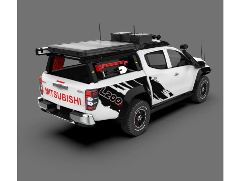 Camionete Mitsubishi L200 todo-o-terreno 4x4 Modelo 3D