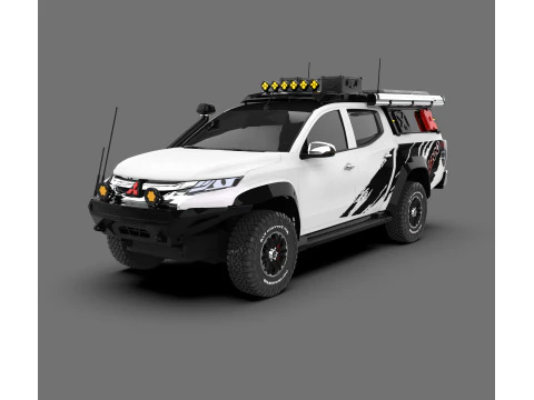 Camionete Mitsubishi L200 todo-o-terreno 4x4 Modelo 3D