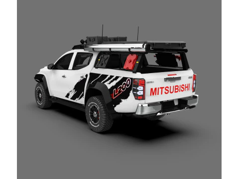 Camionete Mitsubishi L200 todo-o-terreno 4x4 Modelo 3D