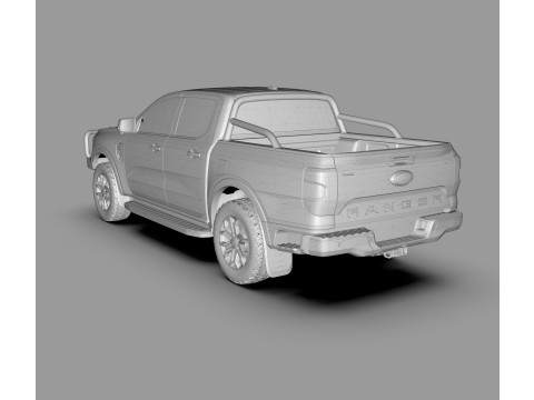 Mittelgroßer Pickup-Truck Ranger XLT 3D Modell