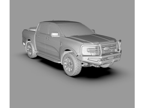 Mittelgroßer Pickup-Truck Ranger XLT 3D Modell