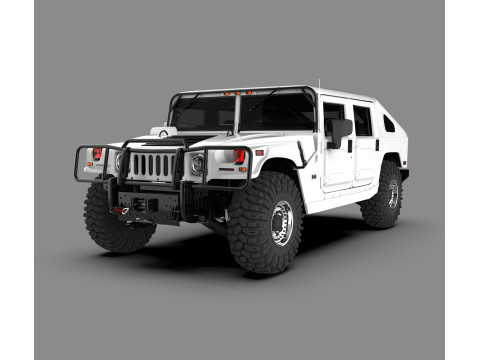 悍马 H1 军用越野 SUV 3D 模型