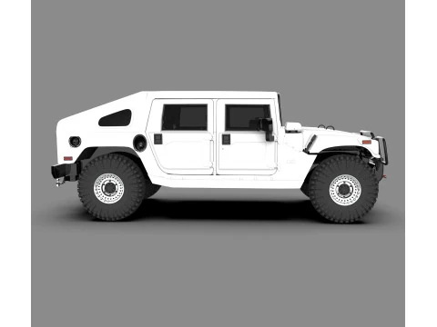 Hummer H1 Military Off-Road SUV 3D Model